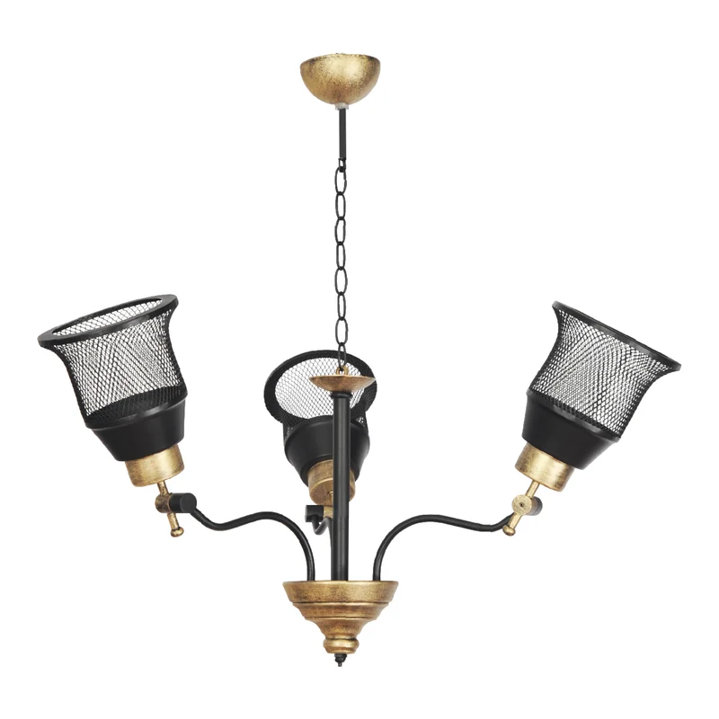 Lámpara colgante Langport 3/5 luces Negro / Oro [lux.pro]