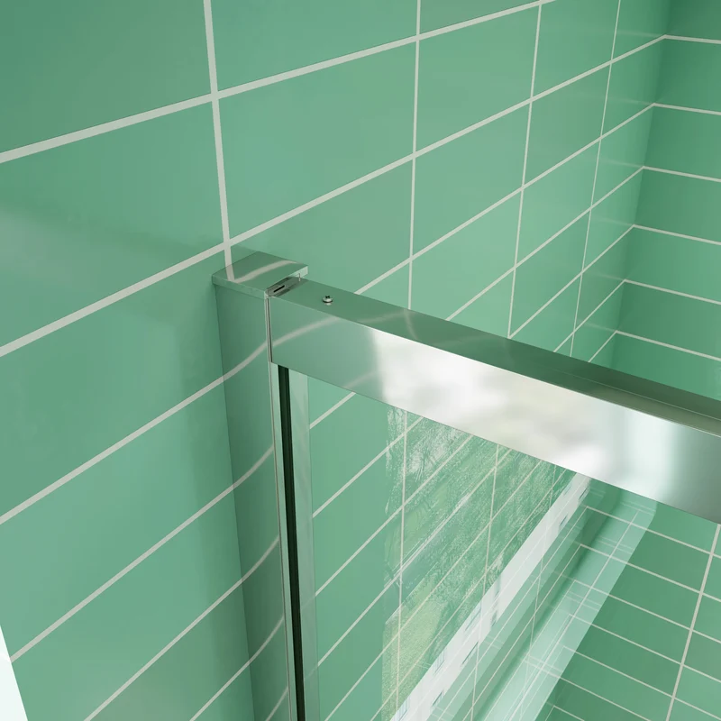 liquidacion 120x190CM MAMPARA DE DUCHA CORREDERA, CRISTAL TEMPLADO DE 6 MM CON TRATAMIENTO ANTICAL ESAYCLEAN, 1 FIJO +1 PUERTA CORREDERA