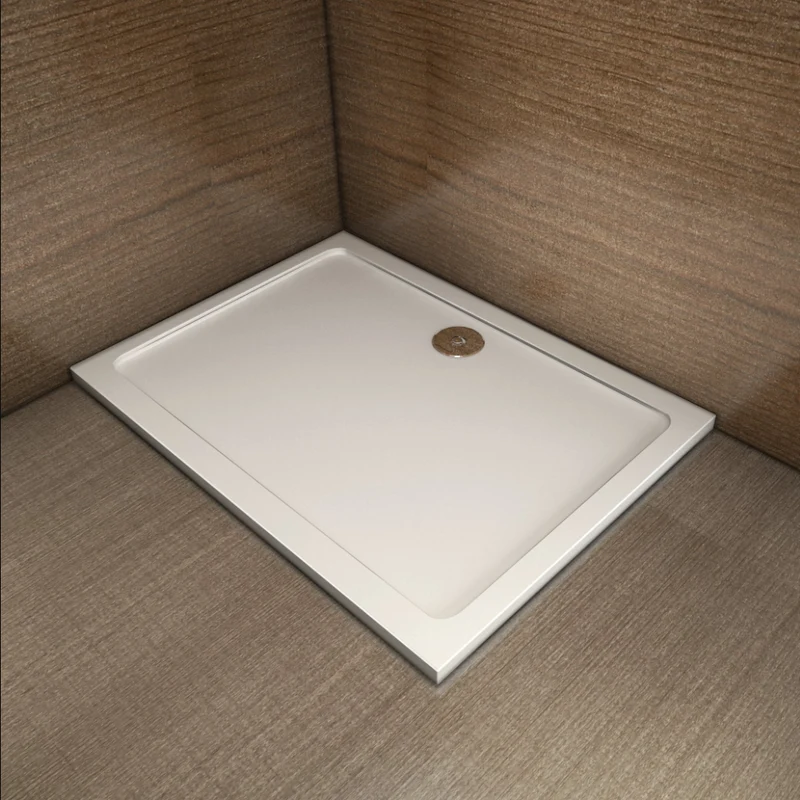 Plato de Ducha Rectangular y Cuadrado para Mamparas + Accesorios de desagüe
