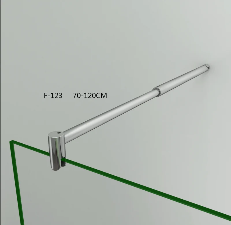 Mampara de Ducha 8mm Frontal Panal Fijo 80/90/100 cm con Panel Abatible de 40 CM y barra de soporte ，vidrio antical de 8 mm
