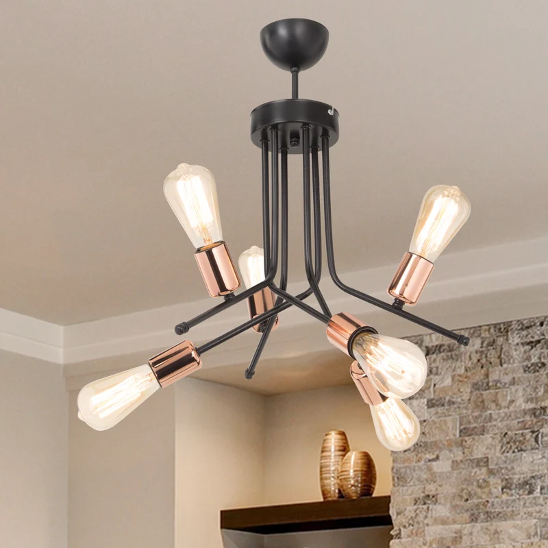 Lámpara de techo Halesowen 6xE27 metal en varios colores [lux.pro]