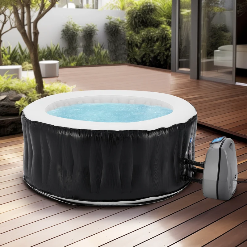 Bañera de hidromasaje inflable Carbone 165x70 cm [pro.tec]