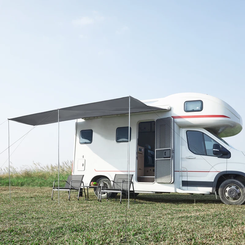 Toldo para caravana Beuningen 400x240x235 cm Gris [pro.tec]