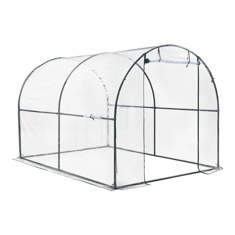 Túnel de invernadero Grünwald 200x300x190cm PVC Transparente [en.casa]
