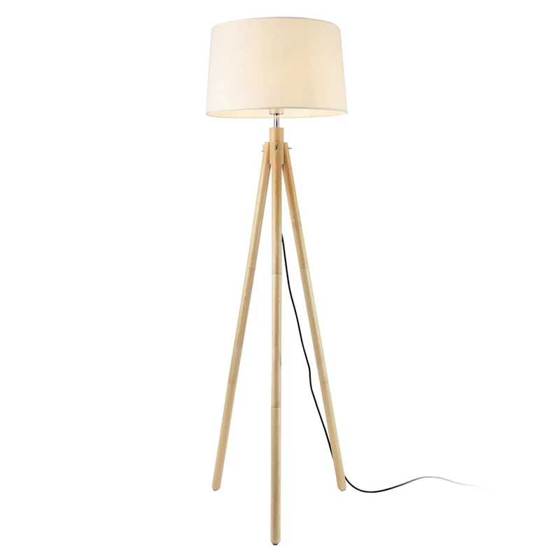Lámpara de pie Tomar 153 cm 1xE27 Máx. 60W Blanco lux.pro
