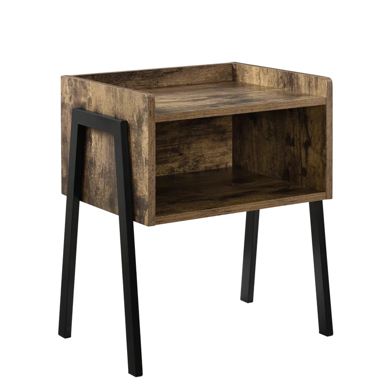 Mesita de noche Andernach 52x42x35 cm color madera en.casa