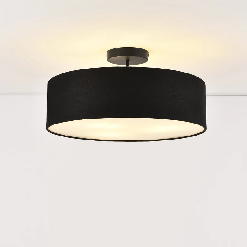 Lámpara de techo Missouri 3xE27 Negro lux.pro