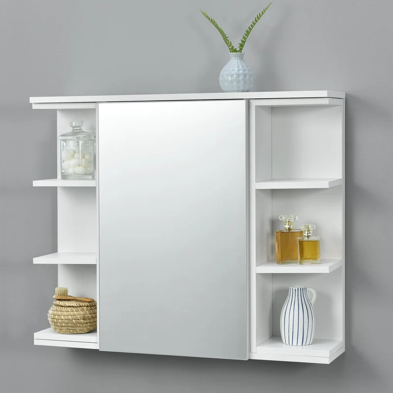 Armario de baño Harstad 64x80x20 cm Blanco [en.casa]