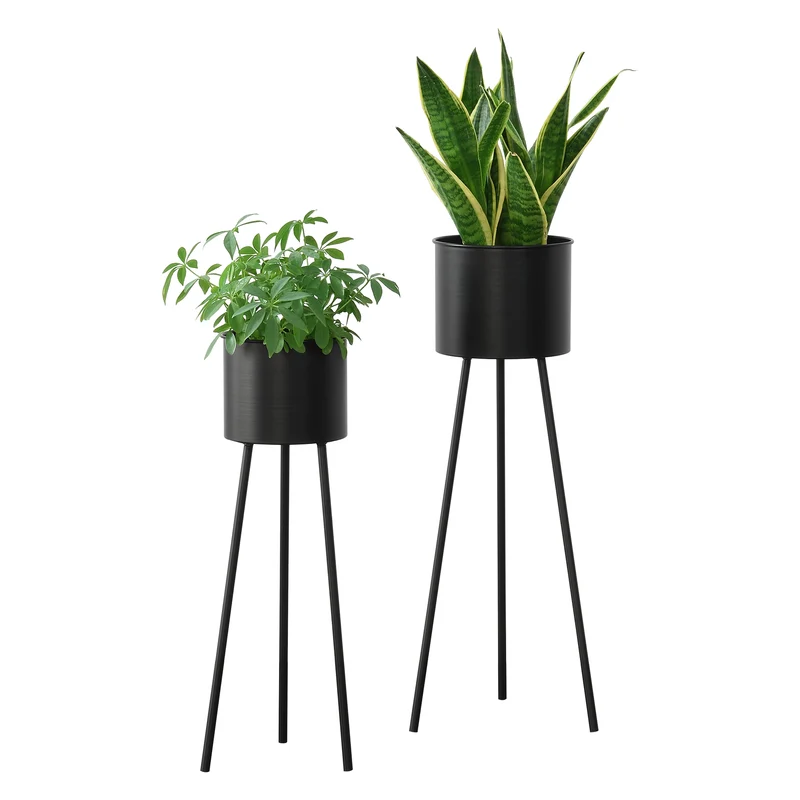 Soporte para flores Dalhem juego de 2 negro en.casa