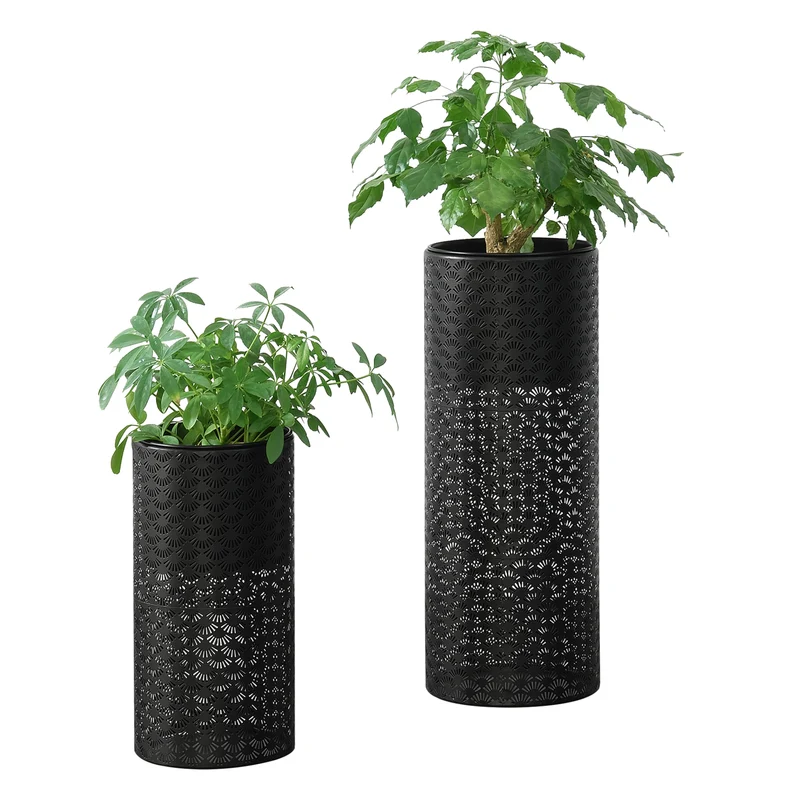 Soporte para flores Virton juego de 2 negro en.casa