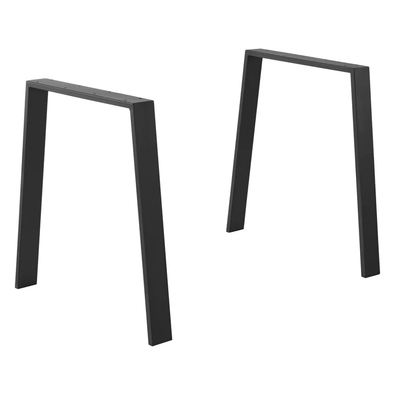Estructura de mesa Kraftisried juego de 2 55/70x72cm acero negro [en.casa]