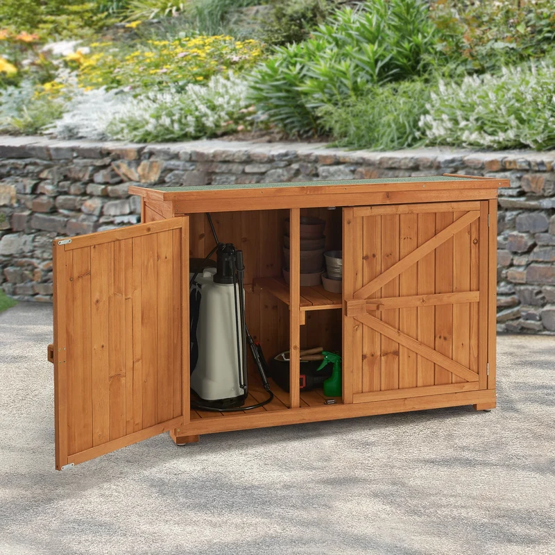 Armario para dispositivos Kerteminde Almacén de leña Estantería para leña 88 x 128 x 50 cm [en.casa]