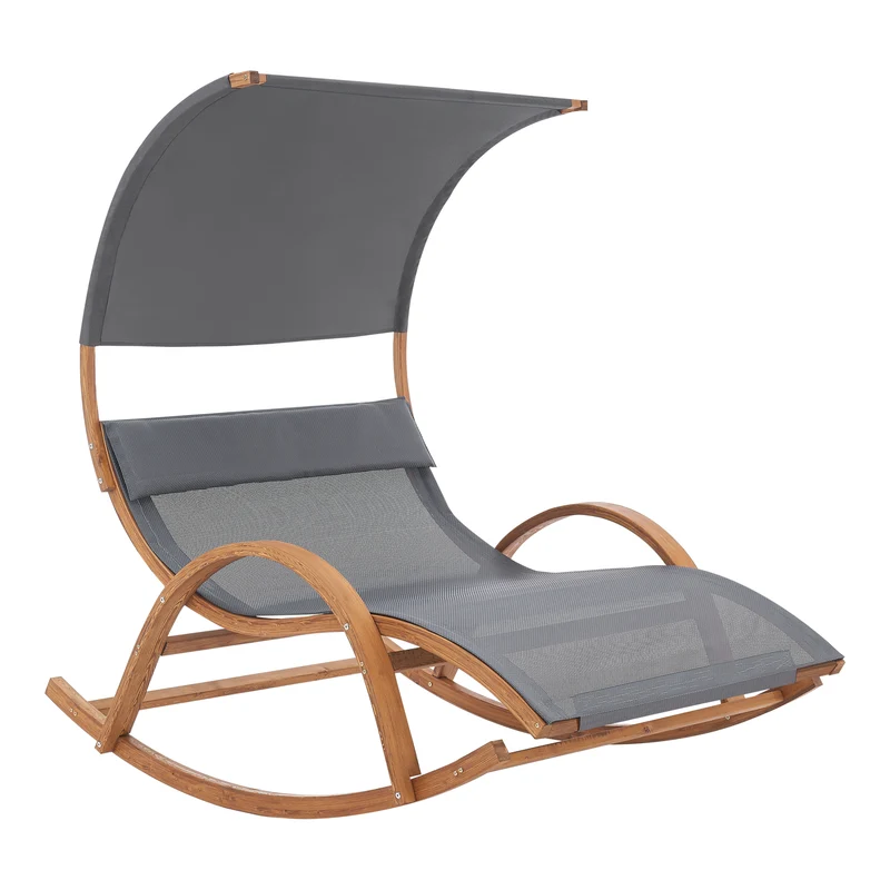 Tumbona columpio Kasos 181x135x190cm Gris oscuro [en.casa]
