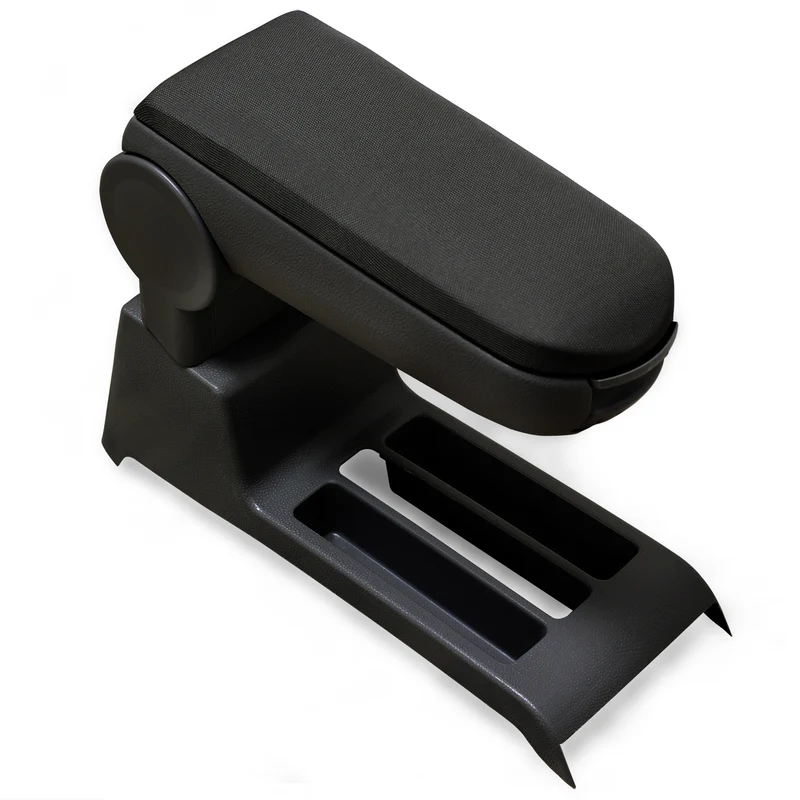 Reposabrazos central VW Polo 9N 9N2 9N3 con compartimento de almacenamiento Textil Negro pro.tec