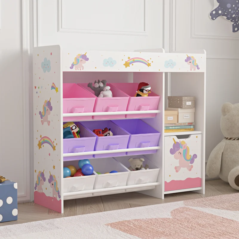 Estantería infantil Søndreland con motivos 80x90x30 cm - [en.casa]