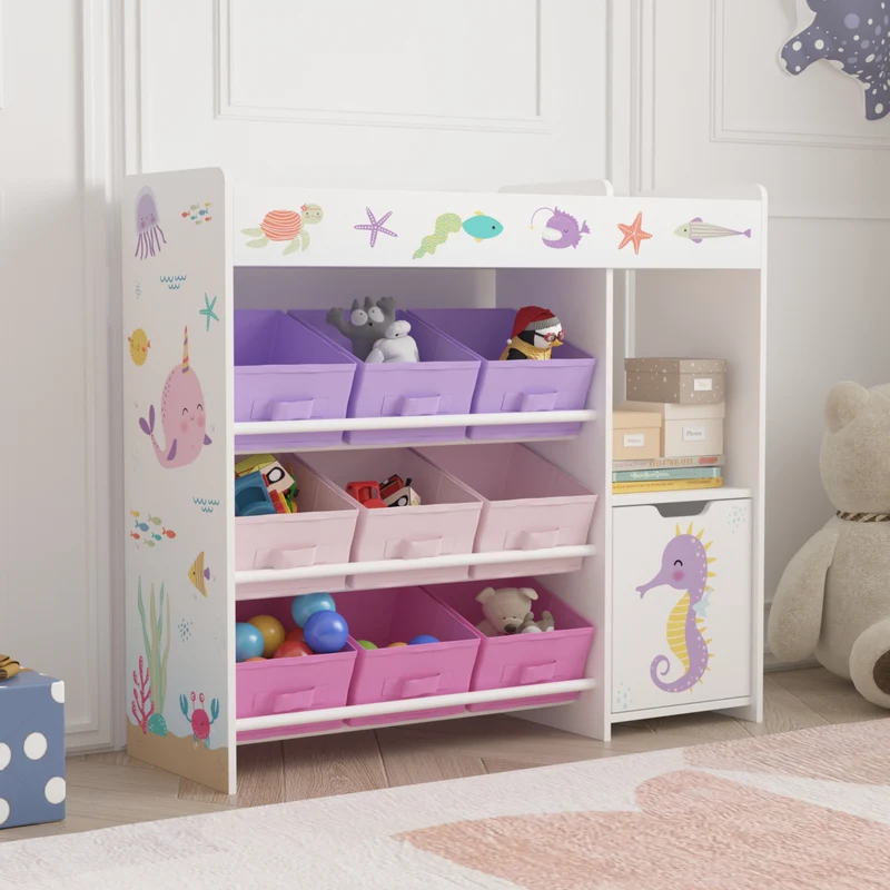 Estantería infantil Søndreland con motivos 80x90x30 cm - [en.casa]