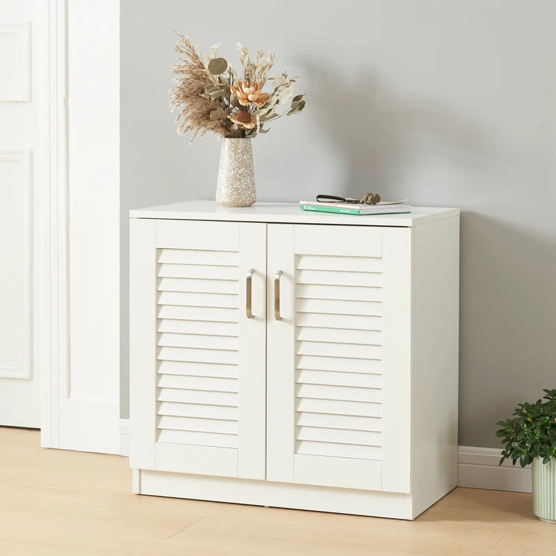 Zapatero Løten 63x36x62 cm Blanco [en.casa]