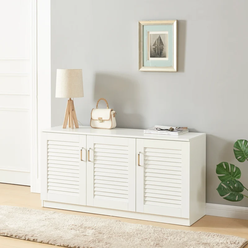 Zapatero Løten 125x36x62 cm Blanco [en.casa]