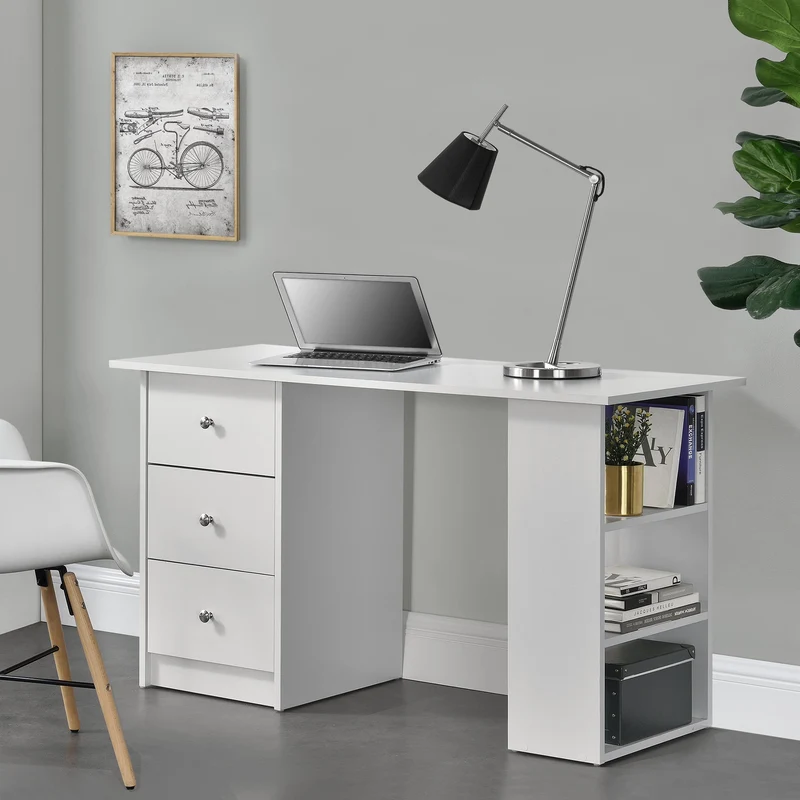 Escritorio Lemberg 120x50x72 cm Blanco [en.casa]