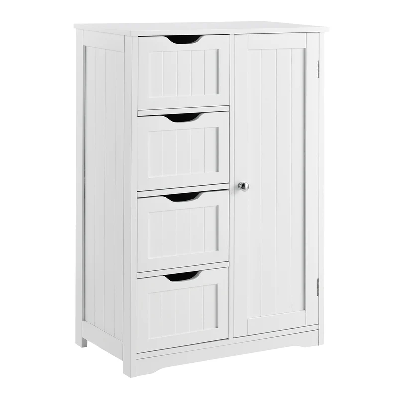 Armario de baño Locust 81x55x30 cm Blanco en.casa