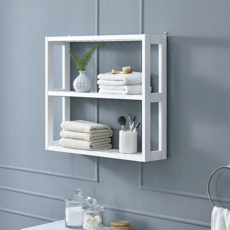 Armario de baño Anderlecht 54x60x15 cm Estantería con 3 estantes Blanco en.caa