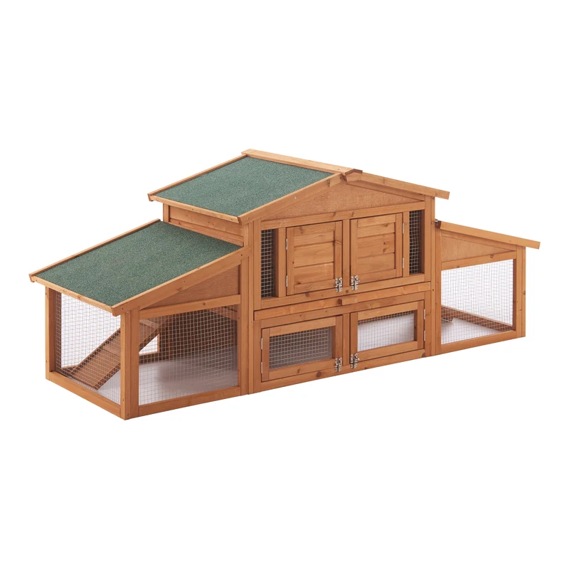 Casa de conejos Schmitten 72x180x62cm madera de abeto [en.casa]