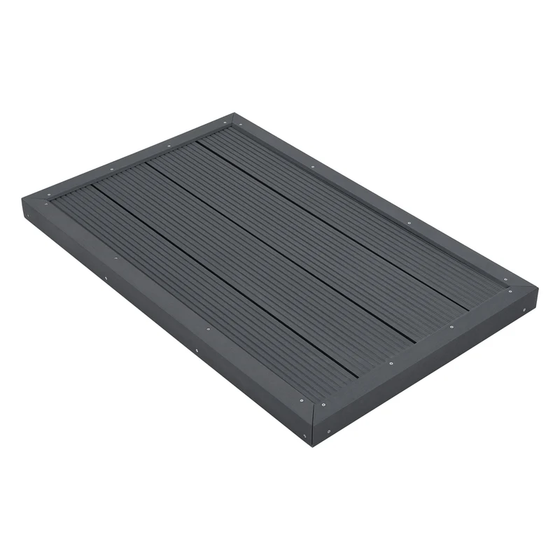Placa base WPC Nürtingen para ducha solar 101x63x5,5cm [en.casa]