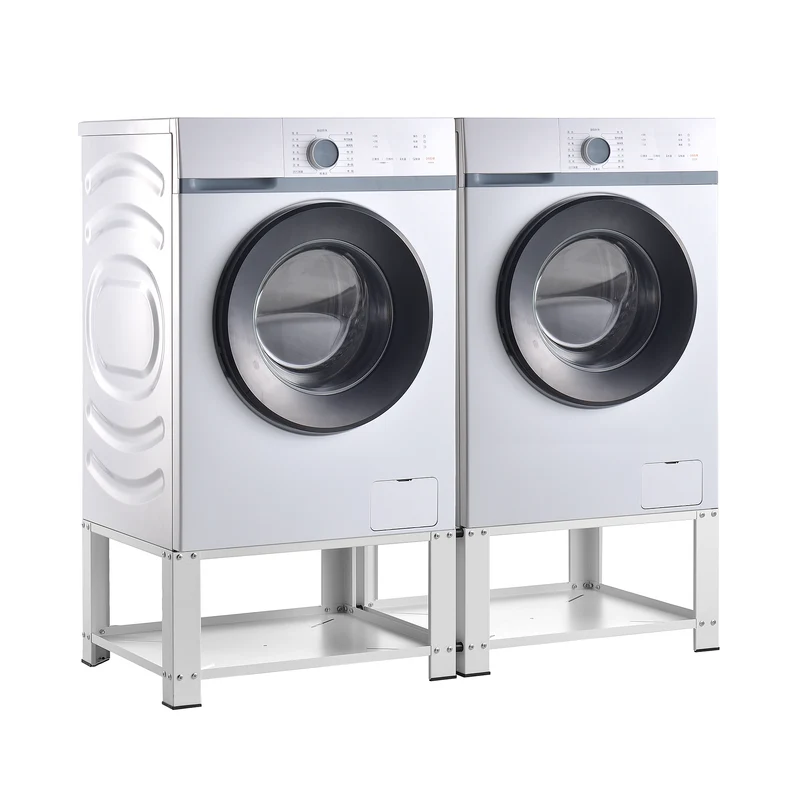 Base para lavadora doble Cremlingen 150 kg Blanco [en.casa]