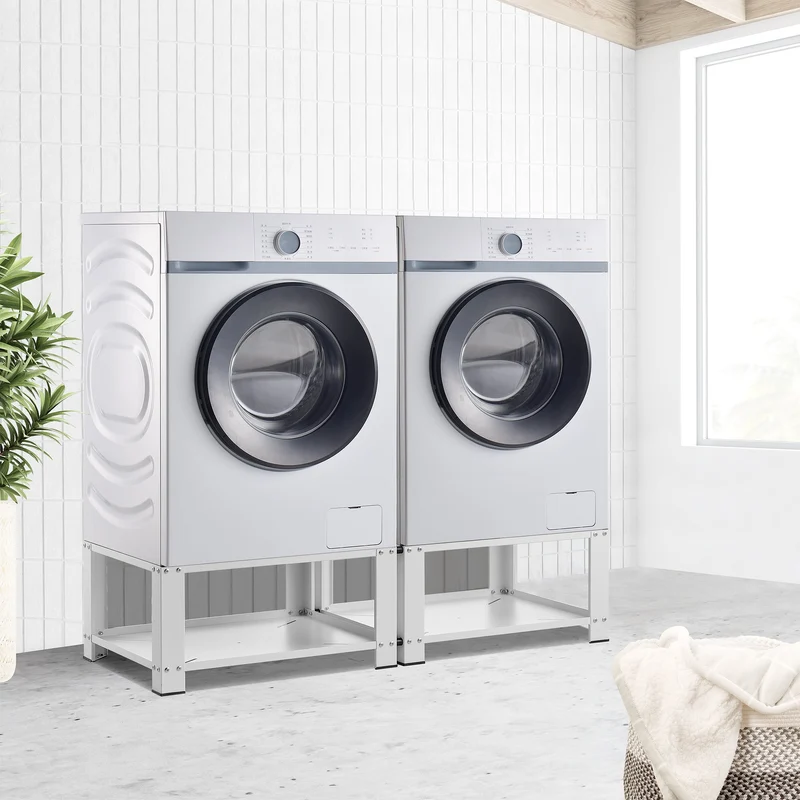 Base para lavadora doble Cremlingen 150 kg Blanco [en.casa]