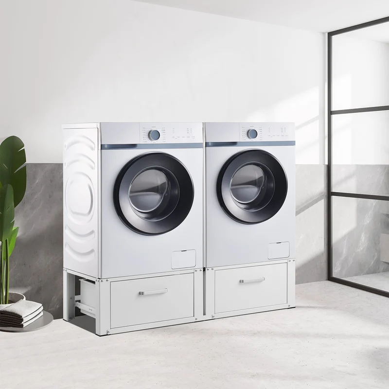 Estructura doble Heyen con 2 cajones Blanco [en.casa]
