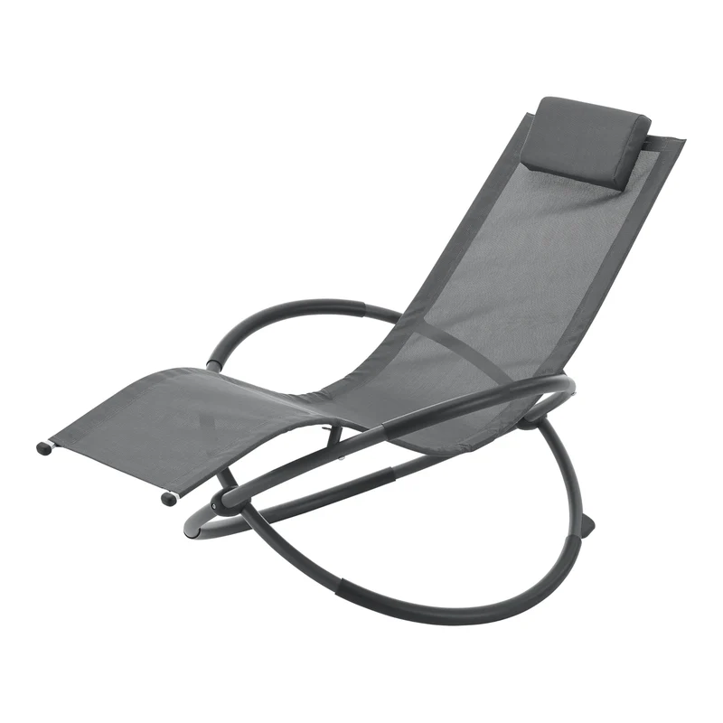 Tumbona columpio Pulsano 150 kg Gris oscuro [en.casa]