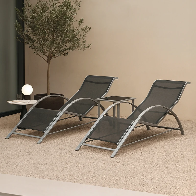 Conjunto de muebles de jardín Binetto 3 piezas [en.casa]