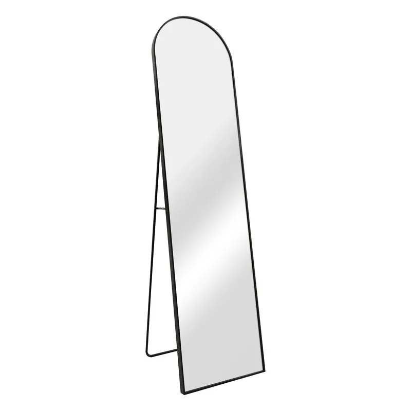 Espejo de pie Bugnara ajustable e inclinable de aluminio 160 x 40 cm negro [en.casa]
