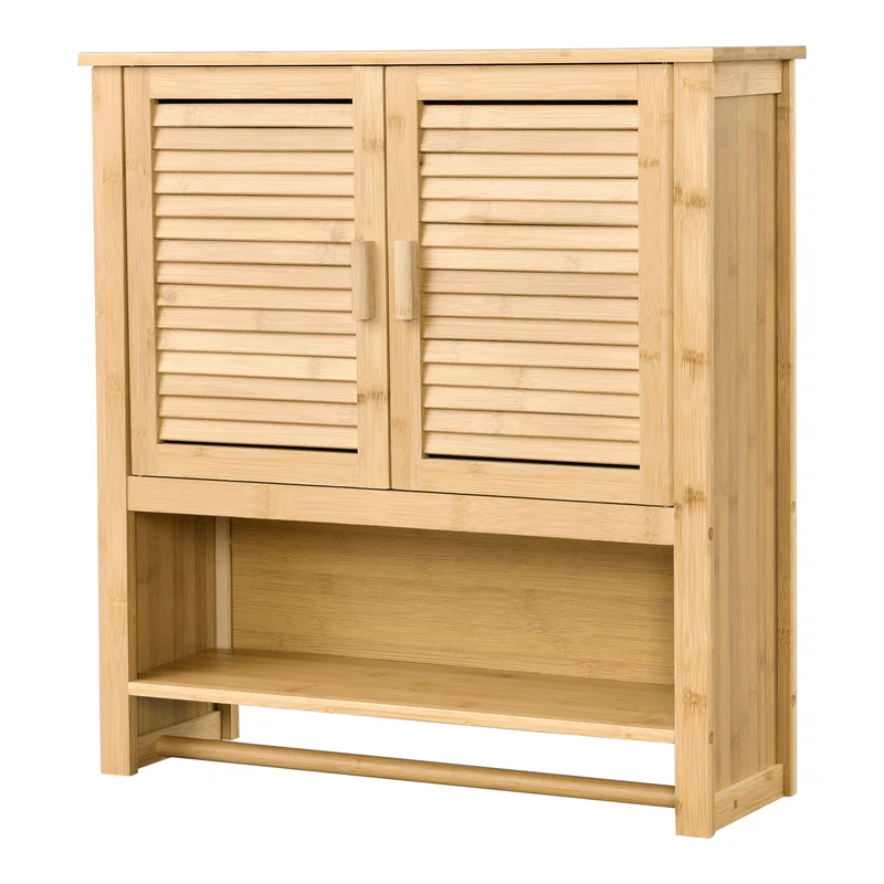 Armario de baño Tyresö Armario colgante Bambú 66 x 62 x 20 cm [en.casa]