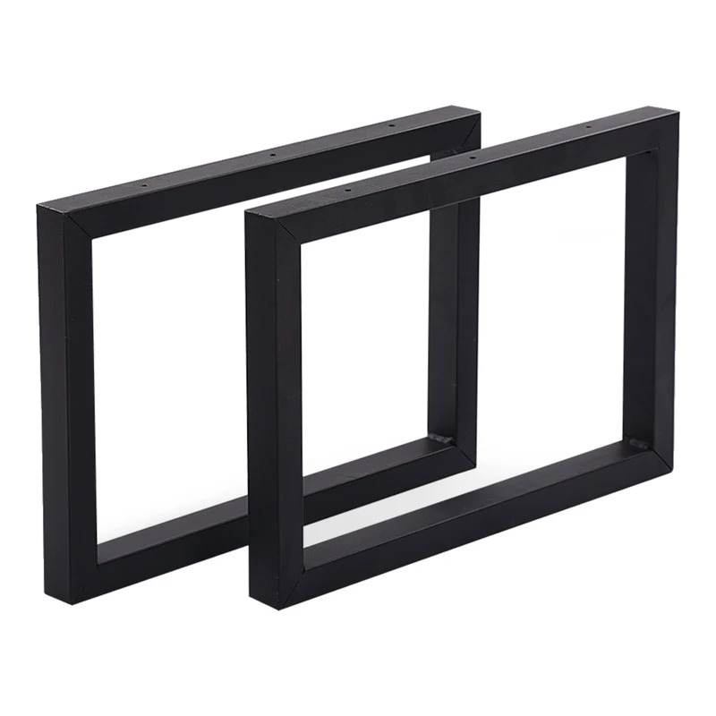 Estructura de mesa Lunderskov juego de 2 acero 35x50cm negro [en.casa]