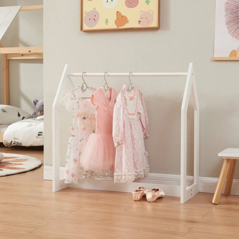 Perchero Burro infantil Værløse MDF 78x75x35cm Blanco [en.casa]