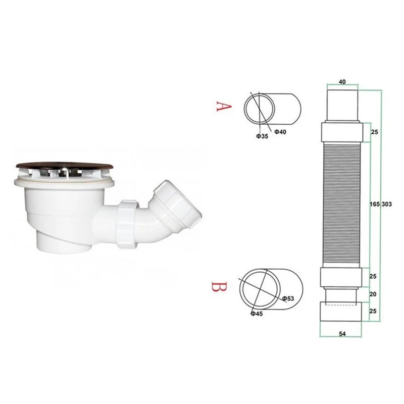 AICA Plato de Ducha Curvo Semicircular 76x76x3cm/100x100x3cm Extraplano Antideslizante Capa Gelcoat Blanco + Accesorios de desagüe