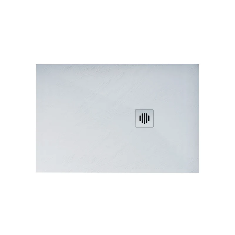 AICA Plato de Ducha Rectangular 80/90x140x3cm Blanco textura pizarra