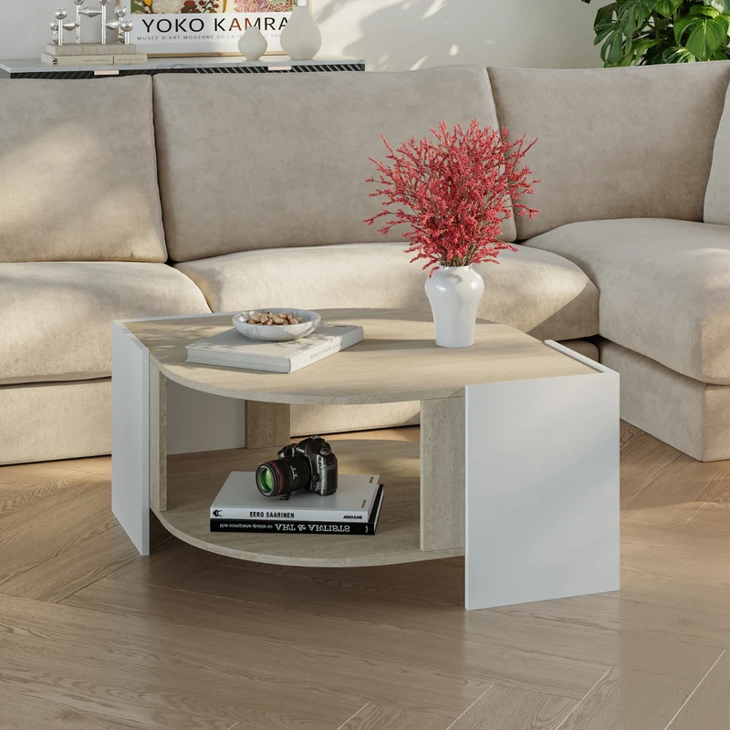Mesa de centro Klipsari 75x75x40 cm [en.casa]