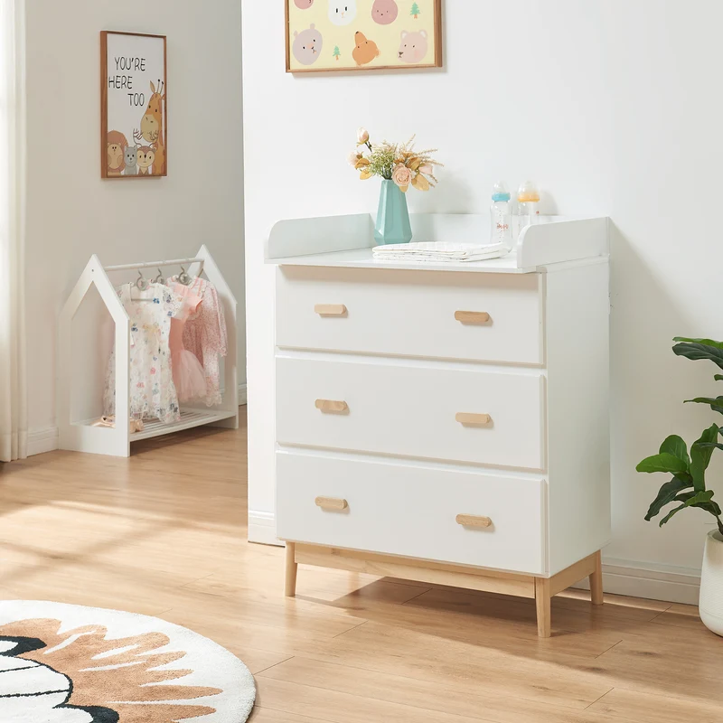 Cómoda cambiador Sarievn con cambiador 100x80x53 cm [en.casa]