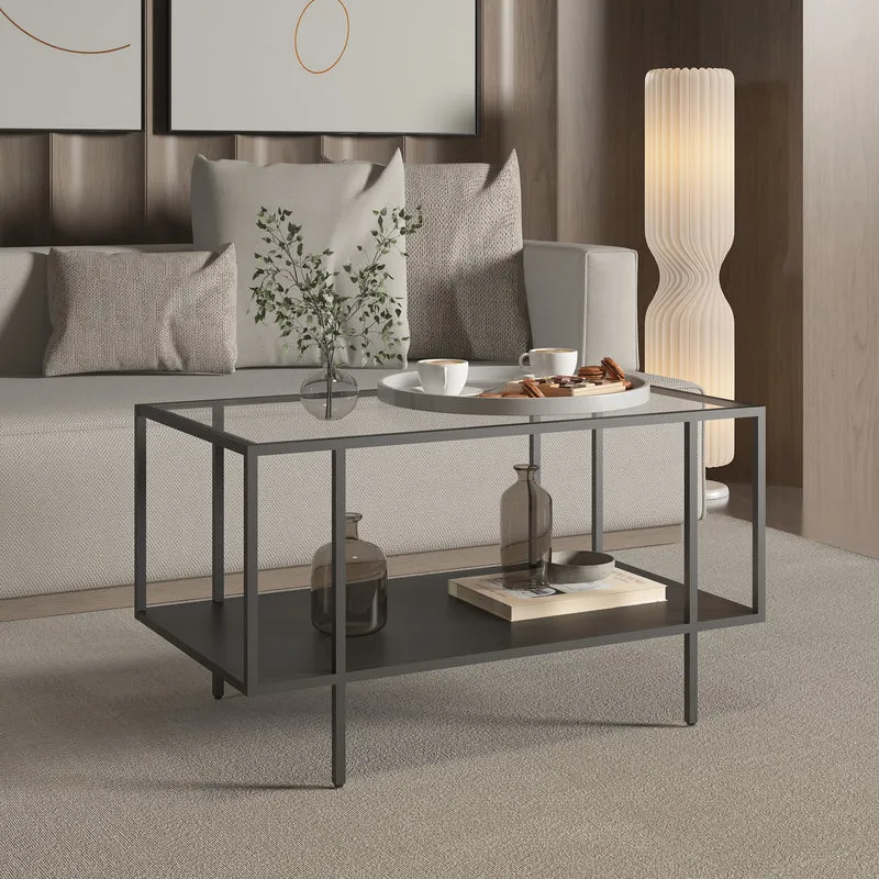 Mesa de centro Nynna 90x50x50 cm Negro [en.casa]