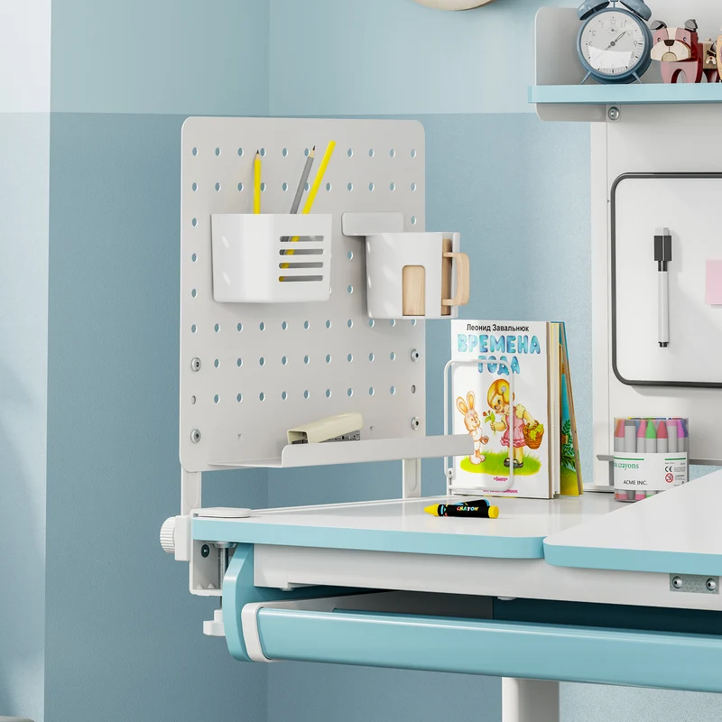 Organizador de escritorio Sauda para sujetar 50x50 cm Acero Blanco [en.casa]