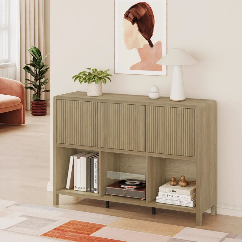 Aparador Lukkodso con puertas y compartimentos [en.casa]