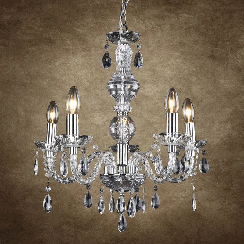 Lámpara de araña Elegance 56 x Ø 52 cm Cristal/Cromo lux.pro