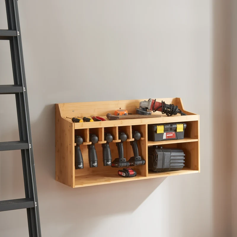 Organizador de herramientas Gjemnes 86x25x45 cm Bambú [en.casa]