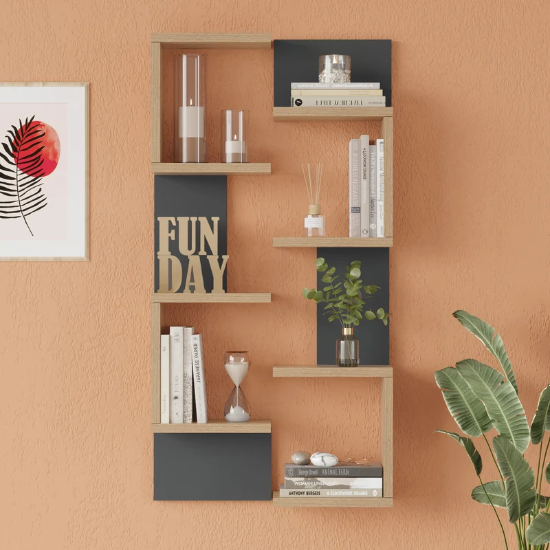 Estantería de pared Omn juego de 2 93x24x15 cm [en.casa]