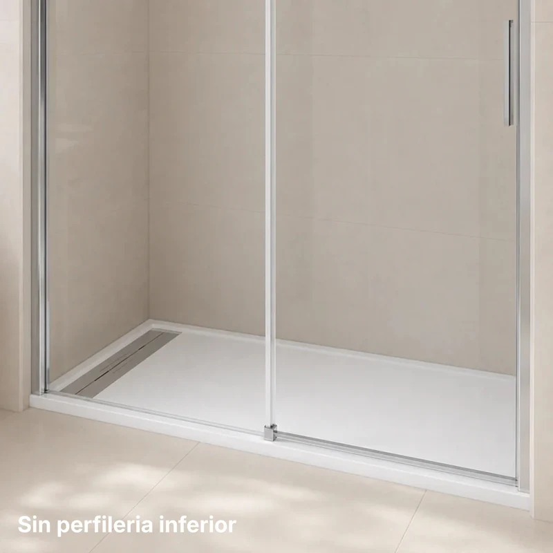 Mampara de ducha Frontal Fijo+puerta Corredera Signature