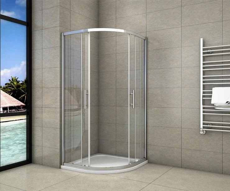 MAMPARA CORREDERA DE CABINA ESQUINA ANGULAR CRISTAL TEMPLADO TRASPARENTE ANTICAL 6MM