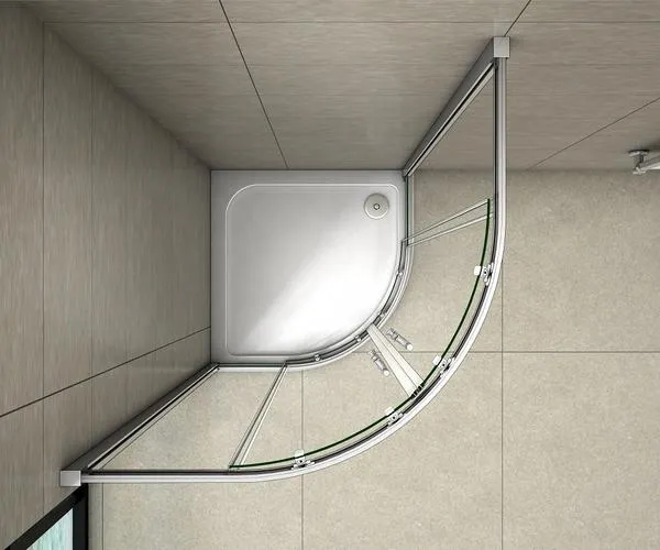 MAMPARA CORREDERA DE CABINA ESQUINA ANGULAR CRISTAL TEMPLADO TRASPARENTE ANTICAL 6MM