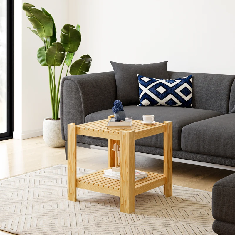 Mesa de centro Malax madera de pino [en.casa]
